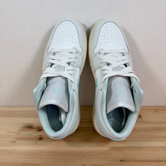 Air Jordan 1 Low Retro Sneakers Sail Igloo Blue DC0774-134 Women's Size 7 - Picture 7 of 10